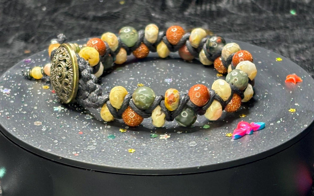 Gemstone / Birthstone Braided Cord Bead Bracelet